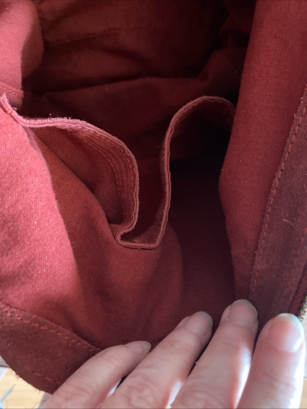 Free People Roma Rust Red Suede Hobo Shoulder Bag - Picture 12 of 13